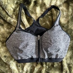 Stylish Black and Gray Sports Bra
Size:34C/D Like New